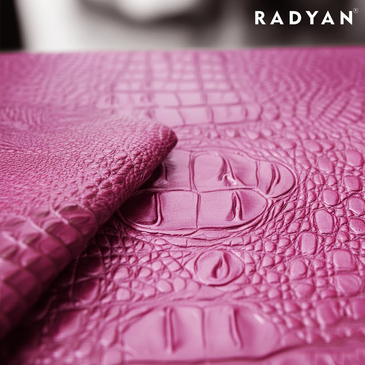 1 Yard 3D Embossed Gator Faux Leather Vinyl Fabric Durable Upholstery Handbags 56" Width